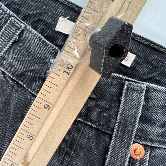 Levi's Jeans Women's 27x27* Big E Wedgie Straight Black Distressed Denim Tag 26 - Picture 15 of 16